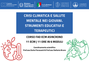 CRISI CLIMATICA E SALUTE MENTALE NEI GIOVANI. STRUMENTI EDUCATIVI E TERAPEUTICI